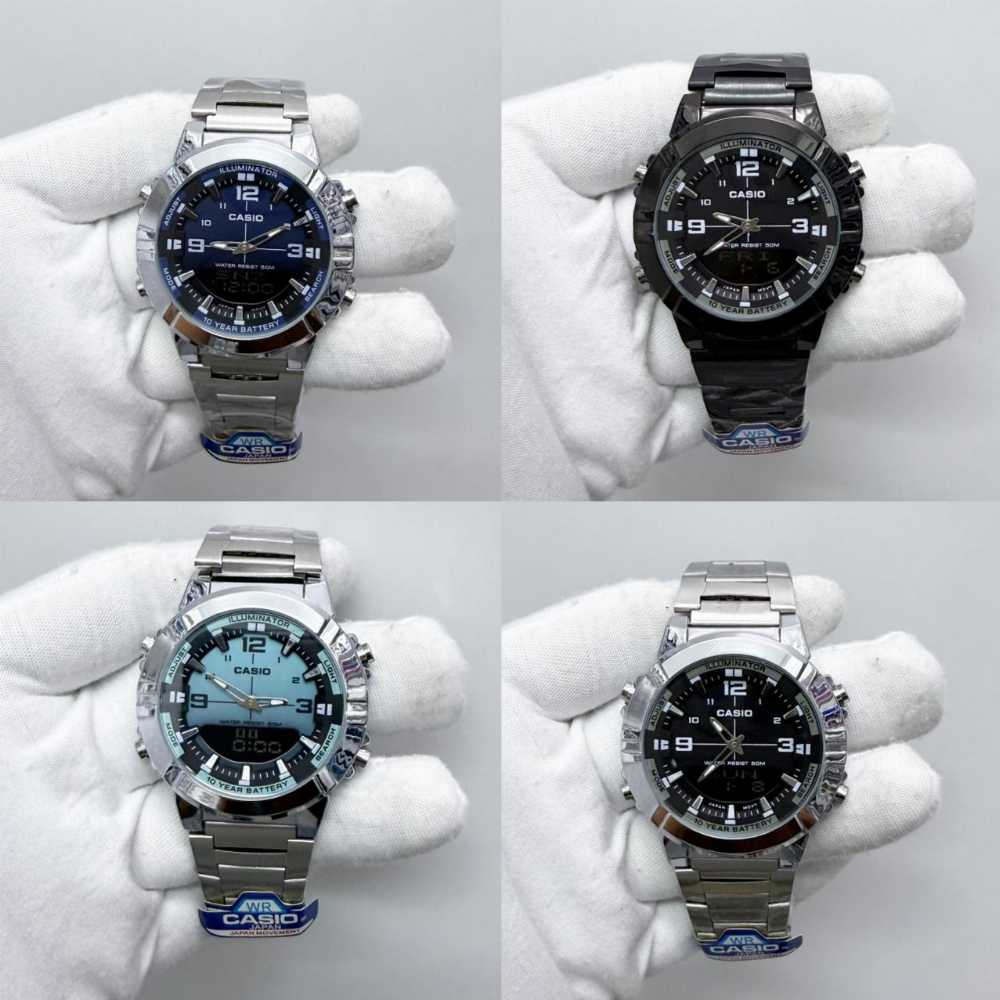 CASIO ANALOGUE DIGITAL MENS STAINLESS STEEL