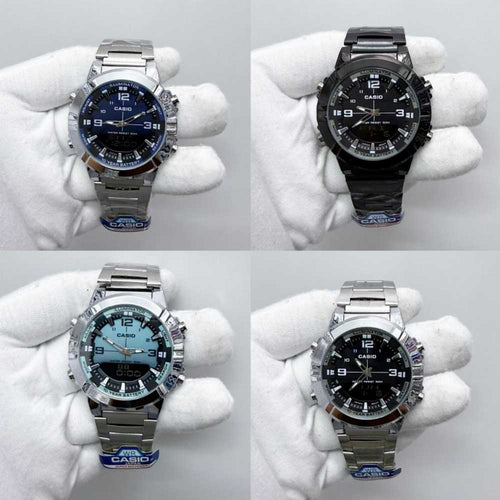 CASIO ANALOGUE DIGITAL MENS STAINLESS STEEL